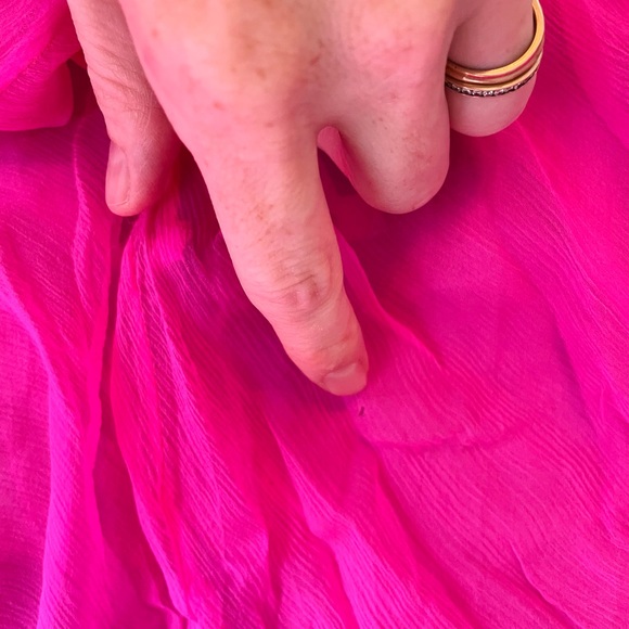 AUTHENTIC Dolce & Gabbana VINTAGE Neon Pink Pleat Dress Top - Picture 15 of 15